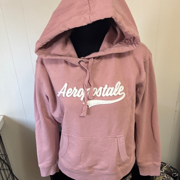 Aeropostale ladies Mauve Hoodie with Logo Sz Medium - Picture 2 of 7